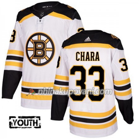 Boston Bruins Dresy Zdeno Chara 33 Bílá 2017-2018 Adidas Authentic - Dětské Boston Bruins Dresy Zdeno Chara 33 Bílá 2017-2018 Adidas Authentic - Dětské